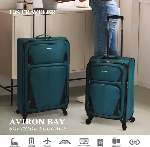 Miniatura 48 de U.S. Traveler Aviron Bay - Equipaje extensible con ruedas giratorias, Color verde azulado.), US08125E23
