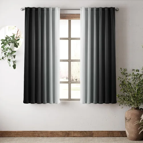 Miniatura 16 de Vangao Cortinas bohemias 100% opacas de 63 pulgadas de largo, para dormitorio, sala de estar, estampado geométrico, oscurecimiento de la habitación