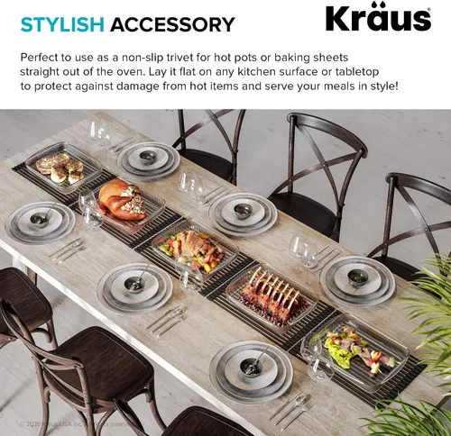 Miniatura 11 de Kraus Multiusos Escurreplatos Enrollable para Fregadero con Colador y Esterilla en Aqua, KRM-11AQ