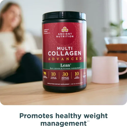 Miniatura 5 de Ancient Nutrition Péptidos de colágeno hidrolizados avanzados, proteína en polvo magra con probióticos y vitamina C, canela, para mujeres y hombres