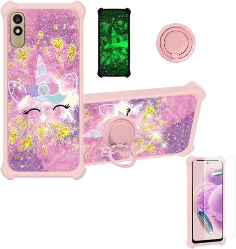 Miniatura 118 de jioeuinly JSF-DJS - Funda compatible con Nothing Phone 2a con protector de pantalla de vidrio templado, policarbonato duro + silicona suave, soporte