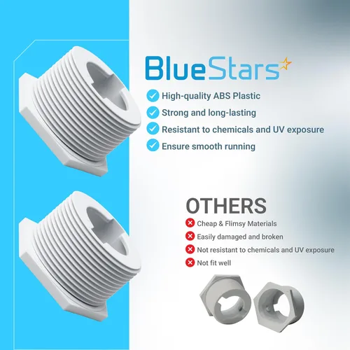 Miniatura 8 de BlueStars 6-500-00 - Conector universal de pared (UWF) pieza de repuesto para Polaris 180 280 280 Tank trax 360 380 3900 Sport y 480 Pro Limpiadores