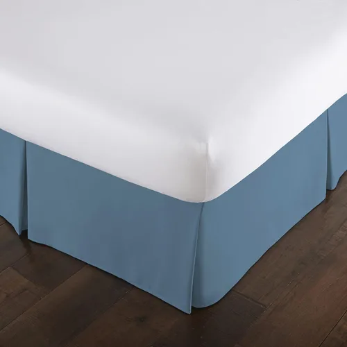 Miniatura 19 de Southshore Fine Linens VILANO Springs faldón para cama plisada, 15 pulgadas, Microfibra, Blanco brillante, gemelo