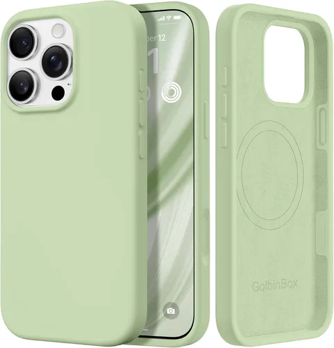 Miniatura 108 de GolbinBox Funda magnética para iPhone 17, compatible con MagSafe, cubierta de silicona integrada para control de cámara, funda de silicona líquida a