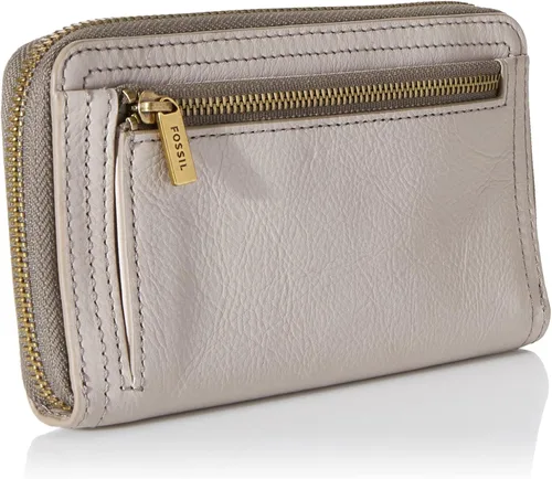 Miniatura 2 de Fossil Logan Cartera de piel con bloqueo RFID, tamaño medio, con cremallera y correa de muñeca
