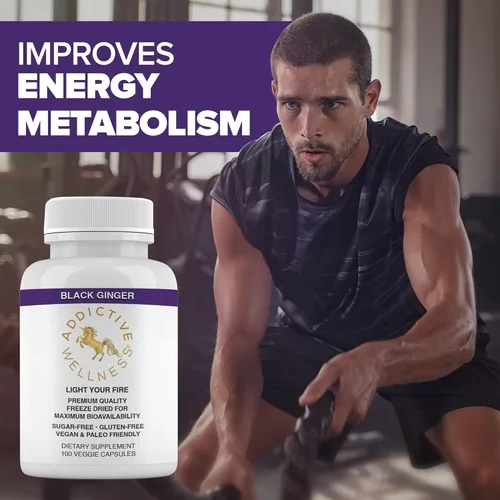 Miniatura 7 de Addictive Wellness Cápsulas de jengibre negro (Kaempferia Parviflora) Suplemento de espectro completo liofilizado para apoyo de energía