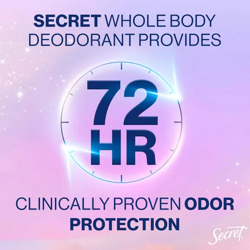 Miniatura 5 de Secret Desodorante para Todo el Cuerpo en Barra de Secado Rápido + Absorbe el Sudor para Mujeres, Ingredientes Naturalmente Derivados, Aroma