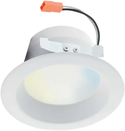 Satco S11259 Starfish - Foco empotrable LED inteligente con WiFi de 4 pulgadas, funciona con Siri, Alexa, Google Assistant, SmartThings, blanco