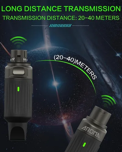 Miniatura 2 de Ulumac Aroma - Transmisor y receptor inalámbrico XLR, sistema de micrófono inalámbrico UHF profesional para transmisión estable, 7 canales, rango