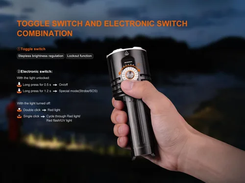 Miniatura 6 de Fenix LR35R Pro Linterna ultra brillante de 10,000 lúmenes con luz roja y luz UV, y organizador Lumentac