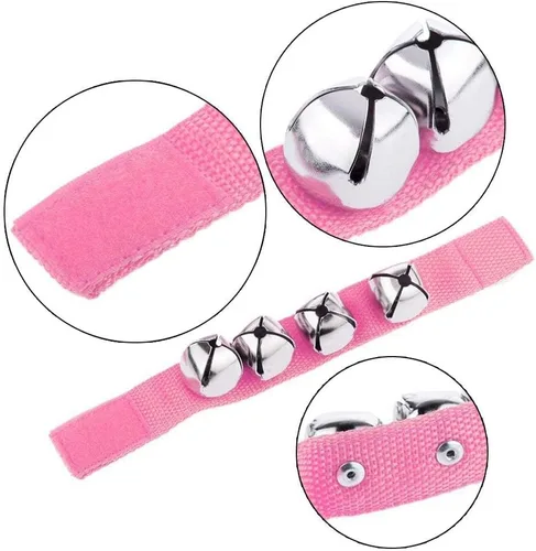Miniatura 3 de Augshy Pulseras de Cascabeles para Muñeca, 7 Paquetes de Bandas de Muñeca con Cascabeles, Campanas de Mano y Tobillo Ajustables de Color Aleatorio