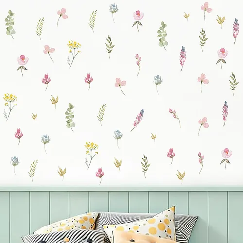 Miniatura 15 de Arawat 48 piezas de decoración de moño rosa para baño y dormitorio, calcomanías de pared de lazo y calcomanías para decoración de habitación