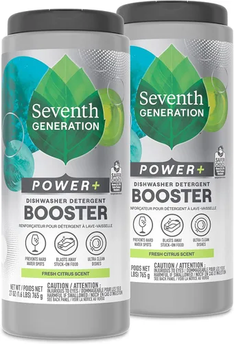 Miniatura 3 de Seventh Generation Power+ - Detergente potenciador en polvo para lavavajillas, Blasts Away - Alimentos pegados, aroma cítrico fresco, 27 onzas
