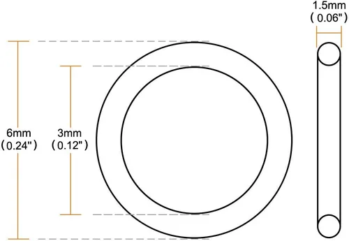 Miniatura 4 de uxcell Juntas tóricas de silicona, 0.236 in OD 0.118 in ID 0.059 in Ancho VMQ Junta de sello para válvulas de compresor reparación de tuberías