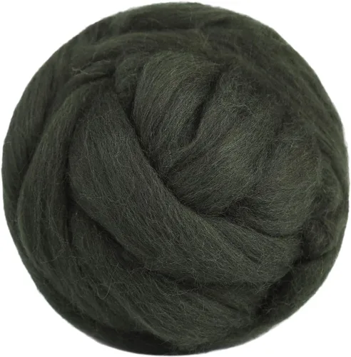 Miniatura 14 de 3.53 oz lana Roving, suministros de fieltro de lana, lana pura, hilo grueso, hilado de lana giratoria para fieltro de aguja, fieltro húmedo, Blanco