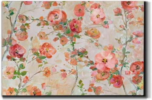 Miniatura 9 de Lienzo de arte de pared de paisaje abstracto con flores y bosque moderno, cuadros de arte para decoración de sala de estar, cocina, baño, oficina