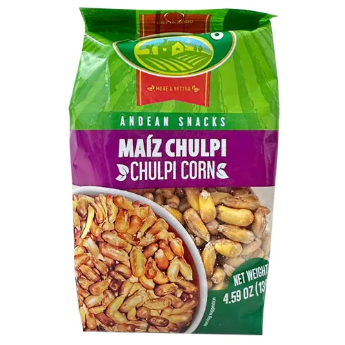 DEL CAMPO Bocadillos andinos | Maíz Chulpi crujiente salado | Chulpe de maíz frito salado | 4.59 oz | Paquete de 2 | Producto de Perú