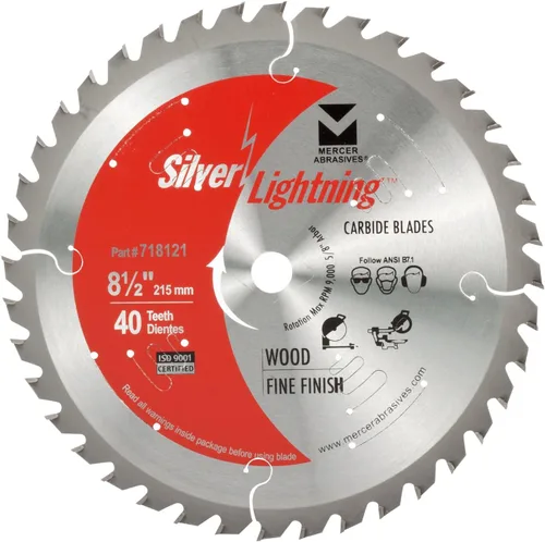 Miniatura 6 de Mercer Abrasives 715381 Cuchilla de corte de madera de carburo ATB de 16 dientes con diámetro de 5-3/8 pulgadas y eje de 5/8 pulgadas
