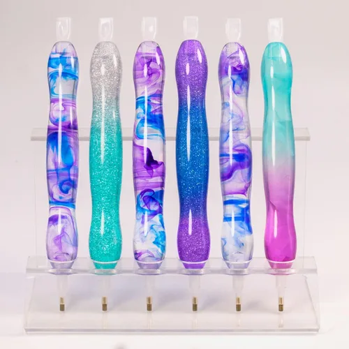 Miniatura 5 de Kit de herramientas y accesorios de pintura de arte de diamante con bolígrafo de cuentas perforadas para adultos, puntas de lápiz estilo perforador
