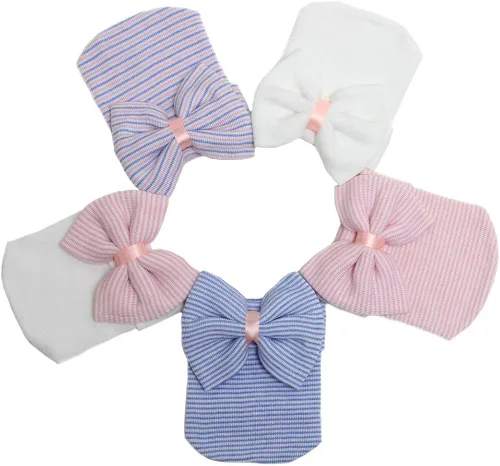 Miniatura 2 de Upsmile Baby Turban Hats Baby Girl Hat Newborn Turban Headwrap Infant Turban Nursery Beanie Hat