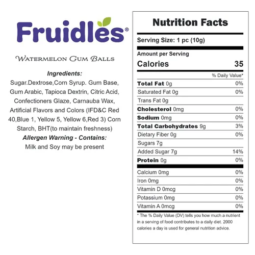 Miniatura 2 de Fruidles Wicked - Bolas de goma de mascar con sabor a frutas, golosinas de bufé de dulces, repuestos de tamaño de máquina, certificado Kosher Parve