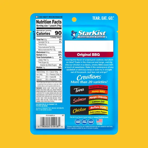 Miniatura 22 de StarKist Chicken Creations BOLD - Bolsa estilo búfalo (5 onzas, 12 unidades) Carne blanca totalmente cocida con alto contenido de proteínas, sin