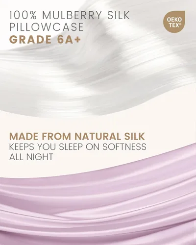 Miniatura 2 de THXSILK Juego de 2 fundas de almohada 100% seda de morera para cabello y piel, fundas de almohada de seda de morera de grado 6A+ ultra suaves