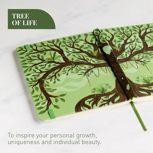 Miniatura 6 de Rileys Árbol de la Vida, 8" x 6", Diario en Blanco 240 Páginas, Papel Marfil, Cuaderno en Blanco para Hombres y Mujeres, Diario sin Líneas, Cuaderno