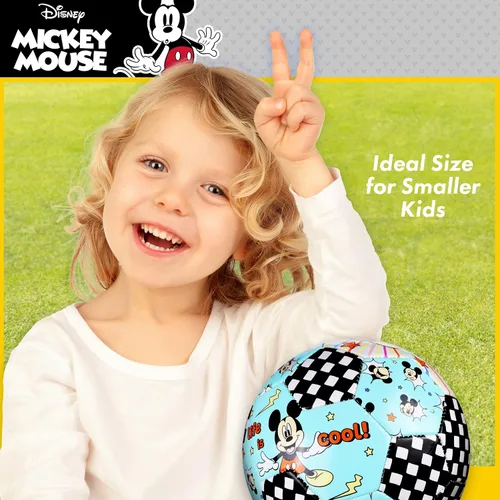 Miniatura 4 de Pelota de fútbol de Mickey Mouse de Disney, Tamaños 3, 5, con licencia oficial para niños y jóvenes Mickey - Woah