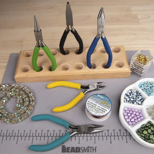 Miniatura 6 de The Beadsmith Color‑ID - Juego de alicates de 5 piezas para joyería con asas de agarre cómodo, incluye redondo, plano, doblado, punta de cadena
