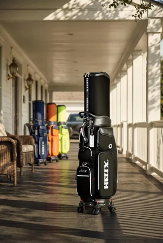 Miniatura 2 de HELIX -Bolsa de carrito de golf de golf, fácil de transportar, bolsa retráctil para carrito de golf con chasis de ruedas de bloqueo y empuñadura