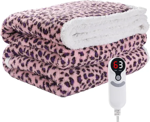 Miniatura 17 de Eydna Manta Eléctrica con Calefacción Tamaño Completo 72"×84" con 6 Niveles de Calefacción y Apagado Automático de 1-10 Horas, Manta con Calefacción