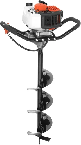 Miniatura 9 de VEVOR Excavadora de Agujeros para Postes, Excavadora de Agujeros para Postes con Barrena de 43cc 1250W, Excavadora de Tierra a Gas con Broca