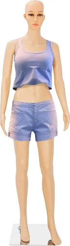 Miniatura 11 de Maniquí femenino de 70 pulgadas de cuerpo completo para vestido de costura, soporte de modelo, maniquí de exhibición realista con postura ajustable