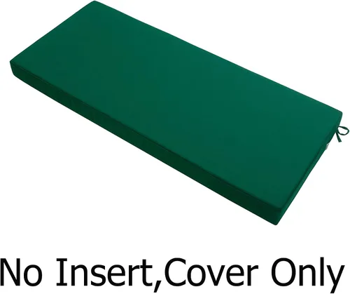 Miniatura 3 de FUNHOME Funda de cojín de banco para exteriores, 48 x 18 x 3 pulgadas, funda resistente al agua con cremallera y lazos, funda resistente a la Verde