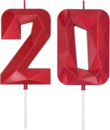 Miniatura 165 de DERVENTA Velas de cumpleaños con números grandes, 3D, color rosa, 3.7 pulgadas, decoración para tartas de fiesta, 1 pieza (número 3 rosa)