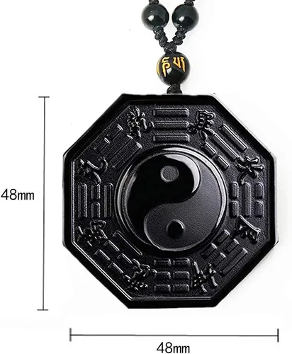 Miniatura 9 de Collar de obsidiana natural, colgante de protección de amuleto de la suerte con cadena de cuentas ajustable, talismán de cristal negro, joyería