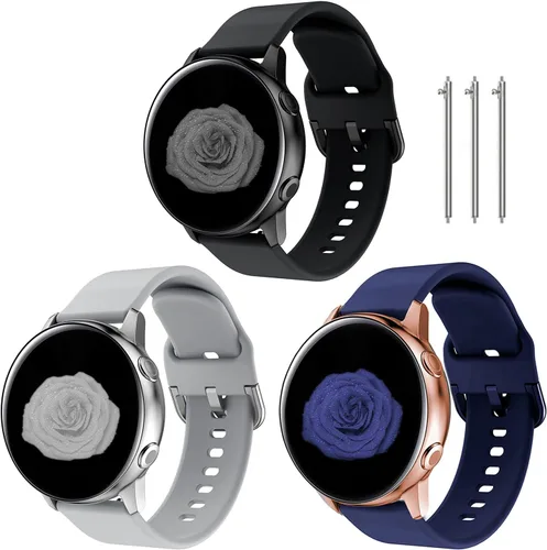 Correa de reloj de 0.78 pulgadas compatible con Samsung Galaxy Watch 4 de 1.575 pulgadas/1.732 pulgadas, correa de reloj Galaxy Active 2 de 1.575