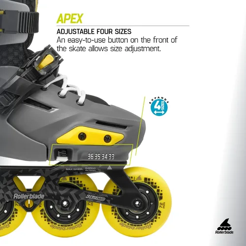 Miniatura 4 de Rollerblade Apex Junior - Patín en línea ajustable para fitness