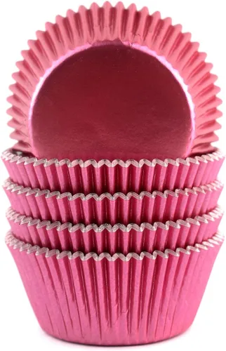 Miniatura 11 de Moldes de aluminio para cupcakes para fiesta de Halloween, tazas para hornear estándar, 100 unidades (negro)