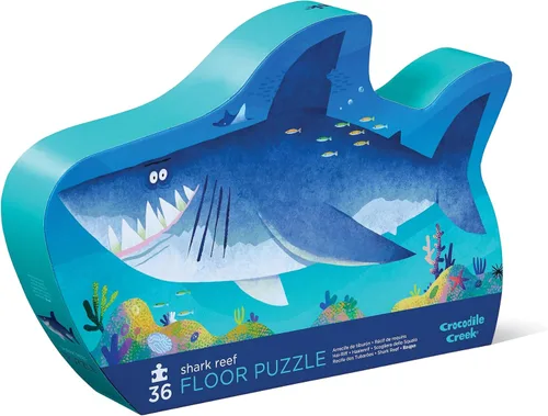 Miniatura 17 de Crocodile Creek Rompecabezas de Piso de 36 Piezas - Rompecabezas de Piso Divertidos para Niños de 3 a 5 Años - Caja con Forma Resistente para Amigos
