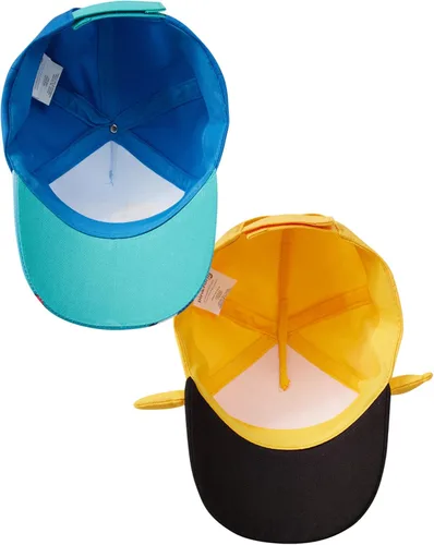 Miniatura 3 de Nickelodeon Gorro de tiburón para niños pequeños paquete de 2 gorras de béisbol ajustables