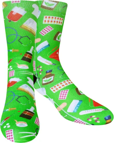 Miniatura 3 de Benefeet Sox Calcetines médicos impresos en 3D para mujeres y hombres, divertidos regalos de graduación de enfermería, calcetines de médico