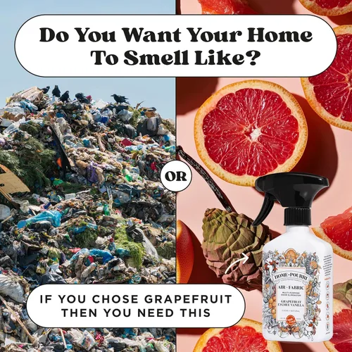 Miniatura 9 de Poo-Pourri Home-Pourri Air + Tela Multiusos - Espray refrescante de olor, Pomelo Lichi Vainilla, 11 onzas líquidas - Vainilla y Pomelo Lichi