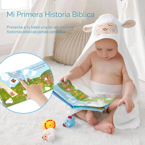 Miniatura 5 de My First Noahs Ark - Juego de 7 piezas de regalo de bautismo, regalos de dedicación, bautizo y bautismo para niños y bebés recién nacidos, incluye