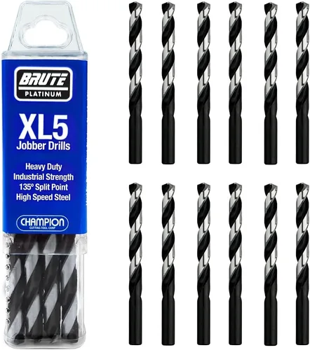 Miniatura 4 de Champion Herramienta de corte Brute Platinum XL5-1/2 Heavy Duty Jobber Brocas (6 por paquete): Hecho en Estados Unidos