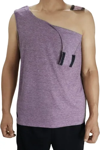 Camiseta sin mangas para poscirugía, hombros y pecho, brazo, a presión, abierto, desgarrar, para quimioterapia, talla unisex