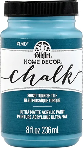 FolkArt 36020 Home Decor Chalk - Pintura para muebles y manualidades en varios colores, 8 onzas, azulejos turcos Azulejo turco