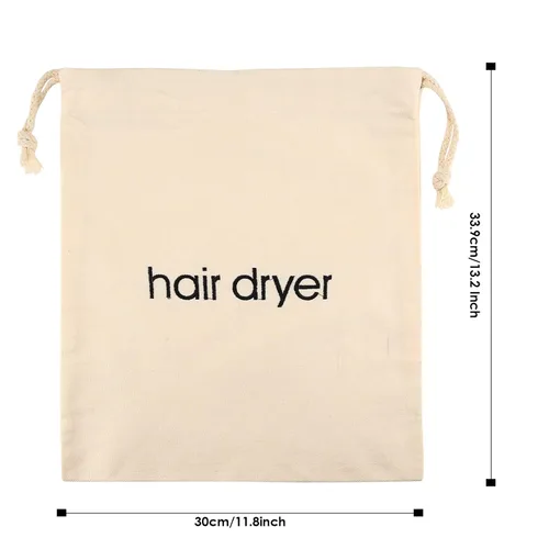 Miniatura 2 de Bolsas para secador de pelo con cordón, bolsa para viaje, para guardar las cosas del baño (gris)