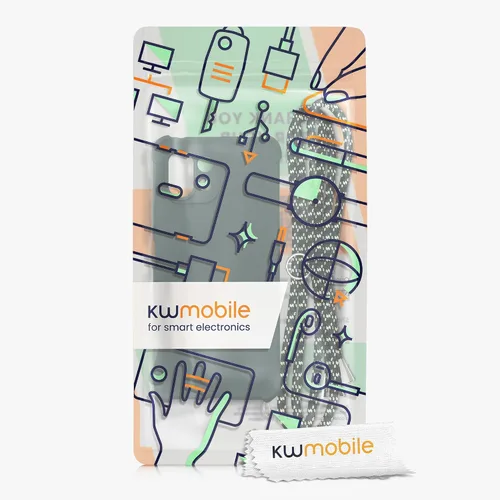 Miniatura 7 de kwmobile Funda cruzada compatible con Xiaomi 11 Lite (5G) NE/Mi 11 Lite (5G) - Funda de silicona TPU con correa - Verde musgo
